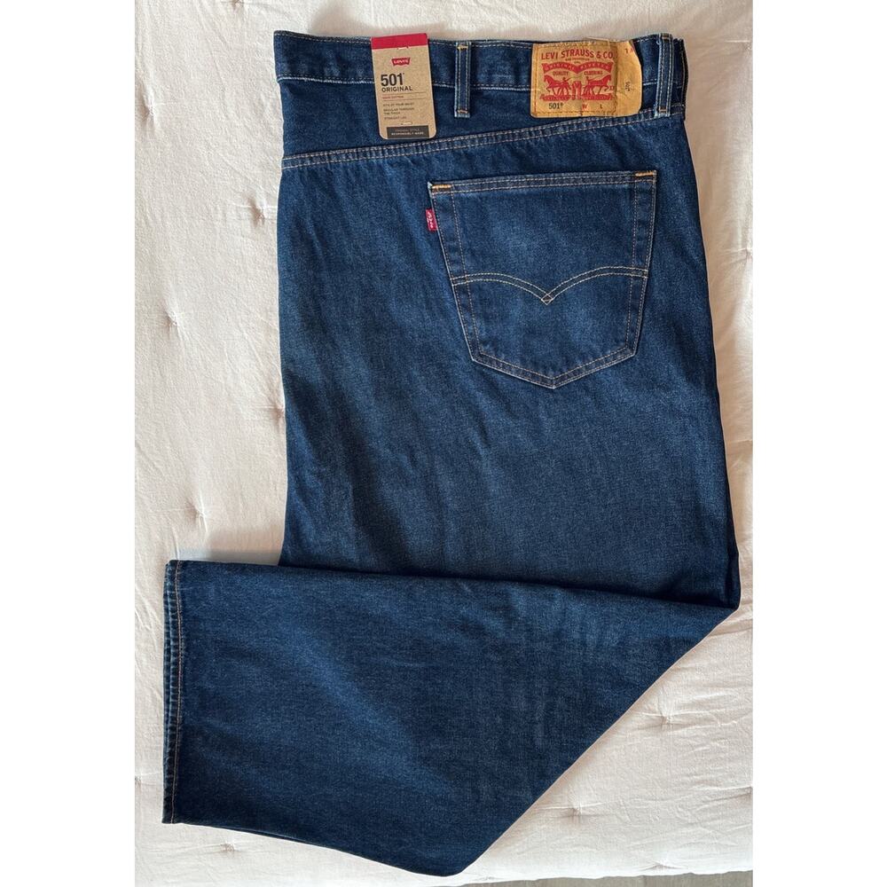 NWT Levi's Premium 501 Original Jeans Size 58x30 Blue 5 Pocket Red Tab Pants